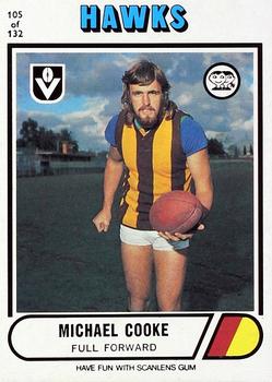 1976 Scanlens VFL #105 Michael Cooke Front